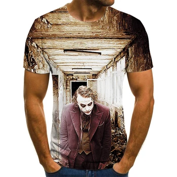 Punk ' s Not Dead Dizaino T-shirt Vyrų Joker Spausdinti marškinėliai trumpomis Rankovėmis Naujovė Viršuje Punk Stiliaus marškinėliai