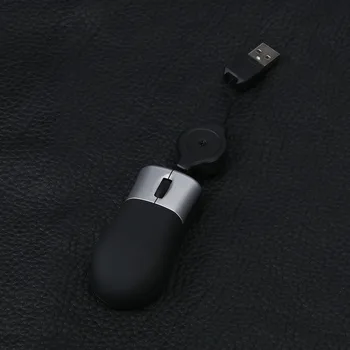 Mosunx Nešiojamas Mini Pelės Ištraukiama USB Optinė Ratuku Laidinio Pelės Laptop Notebook PC 1023#2