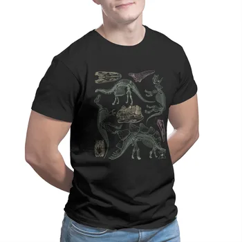 Vyriški T-shirt Archeologai Dinozaurų Skeletas Iškastinio Kolekcija Mados Apvalios Apykaklės Kietas Tshirts 61837