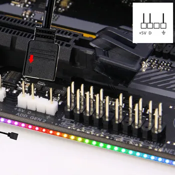 Adresuojamo WS2812b RGB LED Juostelės PC, už ASUS 