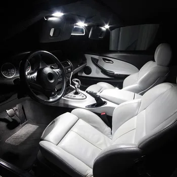 14pcs Klaidų Baltas Automobilis LED Interjero Šviesos Lubų Lemputes Rinkinio Tinka 2000-2005 M. 2006 M. Audi TT MK1 Žemėlapis Dome Licencijos numerio ženklo apšvietimo Žibintas