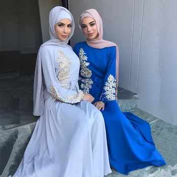 Dubajus Turkijos Musulmonų Hijab Caftan Dress Europos Islamas Drabužių Afrikos Suknelės Moterims Vestidos Kataras
