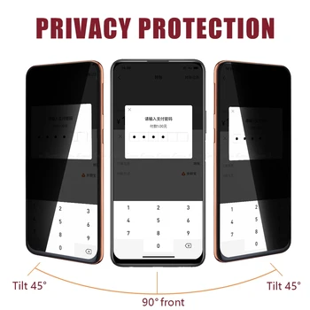 Anti-spy Ekrano apsaugos Huawei Honor Peržiūrėti 30 30S 20S 20i 20E 20 Pro 10i 30i 10 Lite Privatumo Grūdinto Stiklo Plėvele Padengti