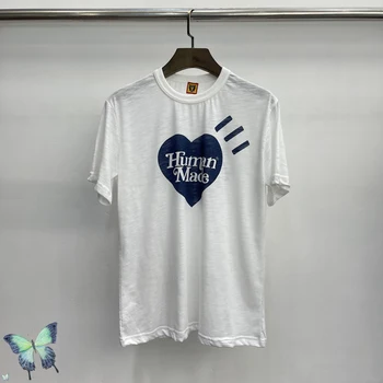 Žmogaus Pagamintas T-shirt Meilė Širdies Vyrų, Moterų Atsitiktinis Aukščiausios Kokybės Humanmade Marškinėliai
