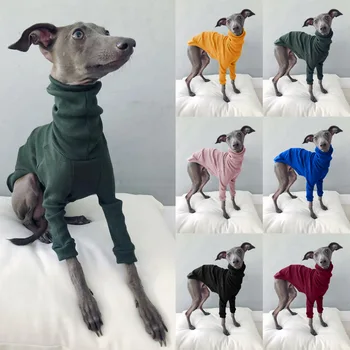 Pavasario vientisos spalvos aukšto kaklo, siūlai du-turkiškas kurtas paprasta ruožas drabužius šunims mažų ir vidutinių šunų drabužius keturis sezonus