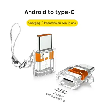 Adapteris USB Tipo C Micro USB Keitiklio Kabelį, Tipas C Adapteris USB 2.0 Palaikymas Didelės Spartos Apmokestinimo Xiaomi 4C 