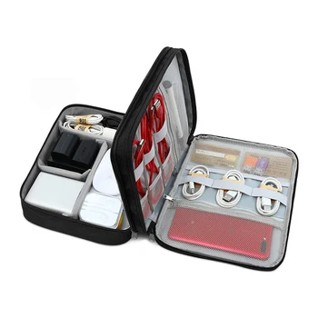Duomenų Kabelio Saugojimo Krepšys Nešiojamas Skaitmeninis USB Įtaisą Organizatorius Įkroviklio Laidai Kosmetikos Užtrauktukas Saugojimo Vandeniui Organizatorius Atveju