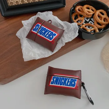 3D Animaciją Snickers energijos šokolado atveju AirPods 1 2 3 Pro minkšto silikono Belaidžio 