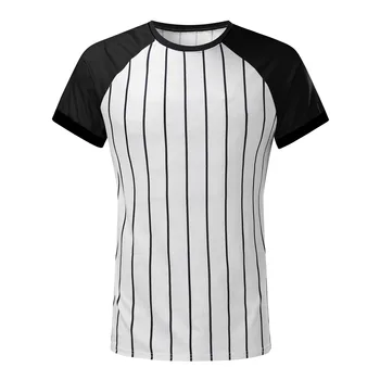 Nauja Vasaros Stiliaus Mens Dryžuotas T Shirts Mada Sporto Kratinys Beisbolo Jersey Trumpas Raglan Rankovėmis Marškinėliai Vyrams Drabužius Футболка