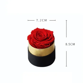 Eternal Rose Dėžutė Konservuotų Nekilnojamojo Rožių Žiedų Su Būda Rinkinys-Geriausia Dovana Valentino