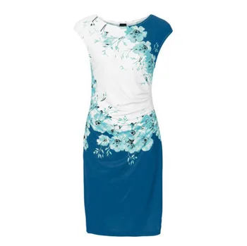 3XL Vasarą Moterys Bodycon Print Dress Suknelė Seksualus Slim Paketo Klubų Mini Suknelės, Šaliai, Darbas Office Lady Suknelė 2021 Plius Dydis
