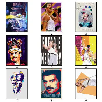 50 Dizaino Freddie Mercury Whitepaper Plakatas Roko Dainininkas HomeDecal Tapybos Siena Lipdukas Kavos Namai Baras