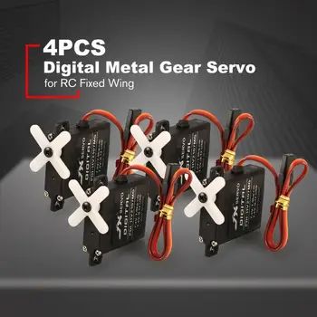 4PCS JX PDI-HV2107MG 7.9 kg Vairo Sukimo momentas Mini Skaitmeninis Metal Gear Core Servo RC Fiksuoto Sparno Lėktuvu Lėktuvu
