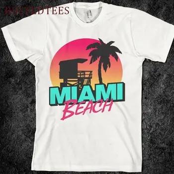 Miami Beach T-Shirt SOBE South Beach Miami Florida Šalies Naršyti Medvilnės Marškinėliai Vyrų Vasaros Mados Atsitiktinis Marškinėlius Harajuku