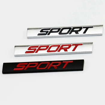 Juoda Raudona Sporto Logotipas Kvadratinių Baras Cinko Lydinys Automobilių Stilius Logotipas Ženklelis Auto Refitting 3D Lipdukas, Decal Naujas Bora Lavida