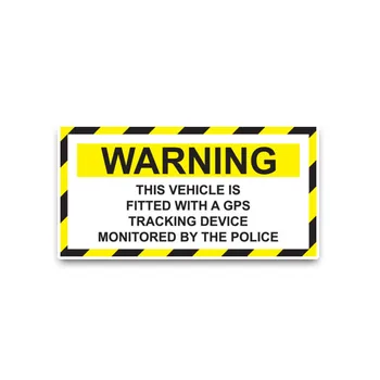Vilkrays Juokinga Automobilio Lipdukas Yeallow Dėmesį Įspėjimo GPS Sekimo Stebimi Policijos Priedai Atspindintis PVC Lipdukas,5cm*11cm