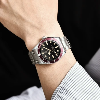 BENYAR Black vyriški Laikrodžiai 2021 Prekės Prabanga Mechaninis laikrodis Vyrams Automatinis Laikrodis atsparus Vandeniui 100M Šviesos Nerūdijančio Plieno