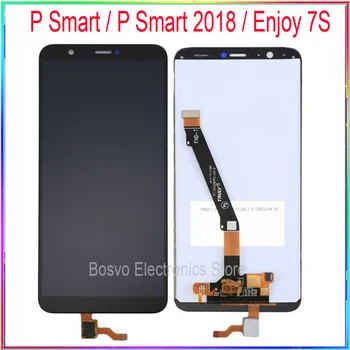 Didmeninė 10 Vnt./Daug Huawei P Smart LCD ekranas Mėgautis 7s ekranas su touch asamblėjos P Smart 2018