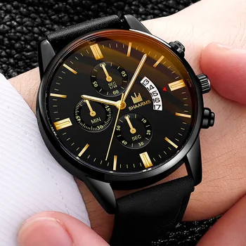 Relogio Masculino laikrodžiai vyrų mados Sportas lauke nerūdijančio plieno odinis dirželis žiūrėti Kvarco verslo laikrodis Reloj Hombre 2019