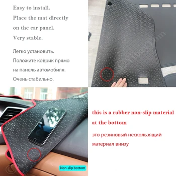 Dėl Subaru Forester 2019 2020 SK Anti-Slydimo Oda prietaisų Skydelio Kilimėlis Padengti Trinkelėmis skėtį nuo saulės Dashmat Apsaugoti Kilimą, Anti-UV Priedai