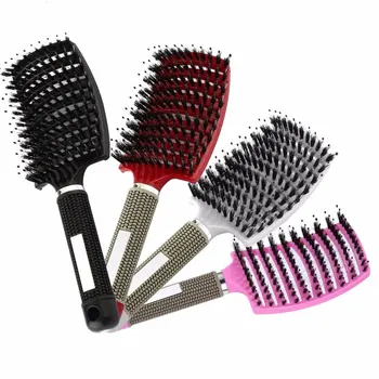 Moterų Hairbrush Šepetys Šukos Vyrų Drėgnų Plaukų, Galvos odos Masažas Šukos Merginos Šepetys Salonas Šukuosenų Formavimo Priemonės