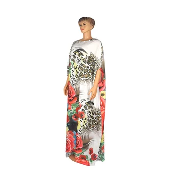Afrikos mama suknelė skraiste korėjos medvilnės, lino audinio mados skaitmeninis spausdinimas