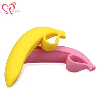 JingZhi Bananų Silikoninis Dildo Pigūs Sekso Žaislai Moterims, 18 Analinis Dildo Makšties Analinė Masturbacija Unisex Strapon Dick Minkštas Suaugusiųjų Žaislas