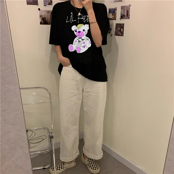 Moterų marškinėliai Reperis Harajuku Vasaros Atsitiktinis Grafika Hip-Hop Lil Peep y2k T-shirt Mados Estetinės Cool Trumpas Rankovės Viršuje tees