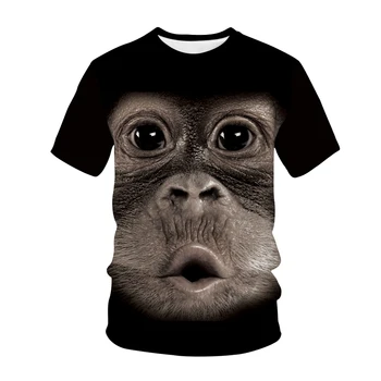 Nauja naughty monkey gorila negabaritinių marškinėliai street, hip-hop, vyriški t-shirt pora Harajuku vaikams, cartoon t-shirt
