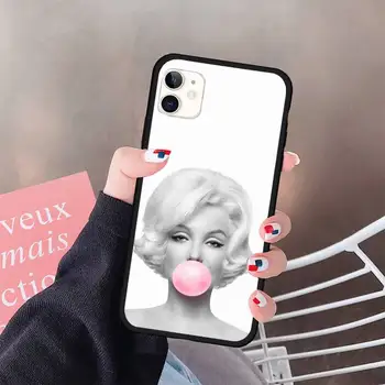 Gražus Audrey Hepburn Monroe Telefono dėklas skirtas iPhone 11 12 pro XS MAX 8 7 6 6S Plus X 5S SE 2020 XR