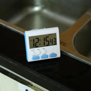 LCD Skaitmeninis Ekranas, Virtuvės Laikmatis Kvadratinių Kepimo Suskaičiuoti Iki Atgalinės atskaitos Signalizacijos Magnetas Laikrodis su Virtuvės Reikmenys