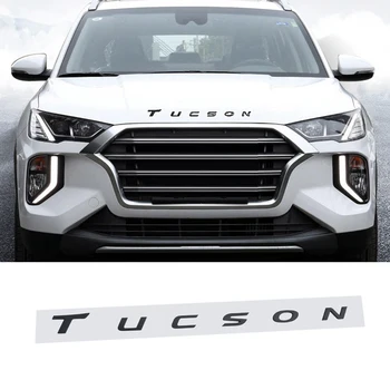Juoda Logotipas TUCSON Automobilio bagažo skyriaus Įklija, Hyundai TUCSON i40 i25 i35 i30 ix25 ix35 i20 TUCSON Kapoto Lipdukas Galiniai Lipdukas ABS