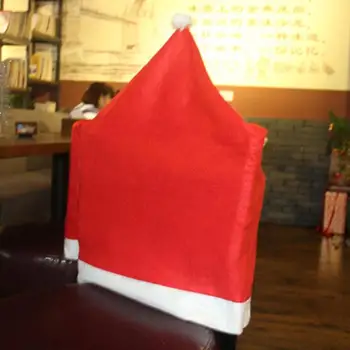 Naujas Kalėdų 20201Pc Santa Claus Kėdė Padengti neaustinių Padengti Papuošimai Kėdė Kalėdų Red Hat Atgal Lentelė Turi Turėti Fami Y7R0
