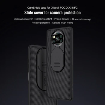 NILLKIN Už Xiaomi POCO X3 NFC Atveju Camshield Kameros Apsaugos Telefono Galinį Dangtelį Objektyvo Apsaugos Atveju Xiaomi Poco X3 NFC
