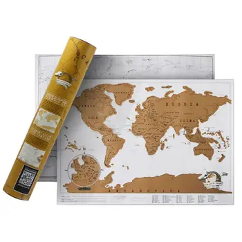 Subraižyti išjungti Pasaulio Žemėlapis Kelionės Žemėlapis Plakatas Lengva Braižymo Aukso Folija Atskleidžia, Vertina bet kurį Kelionių Entuziastas KARŠTO