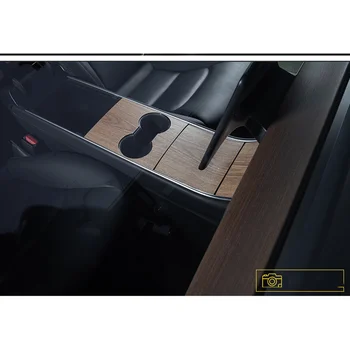 Automobilių Medienos Grūdų Lipdukai Centrinio Valdymo Skydo Lipdukas, Skirtas Tesla Model 3 2017-2020 Interjero Apsauginės, Skirtos Tesla Medienos Konsolės Y