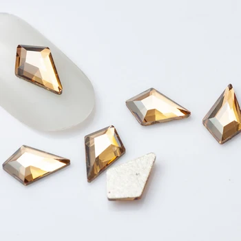 YanRuo 20pcs 4X6mm Kristalų Nagų Dailės Rodyklių Stiklo Deimantų papuošalai plokščiadugnis formos Deimantų Nagai, Papuošalai