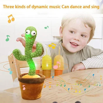 Ikimokyklinio Ugdymo Švietimo Žaislai Šokių Kaktusas Muzikinis Žaislas Kaktusas Elektroninių Purtyti Šokių Ankstyvojo Lavinimo Žaislas Kaktusas