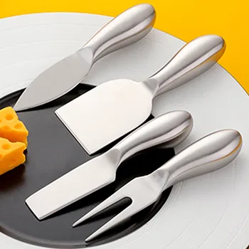 Sūrio Peilis 4-Piece Set Sviesto Peilis Virtuvėje, Kepant Pyragas Sūriai Cutter Nerūdijančio Plieno Sūrio Peilių Rinkinys