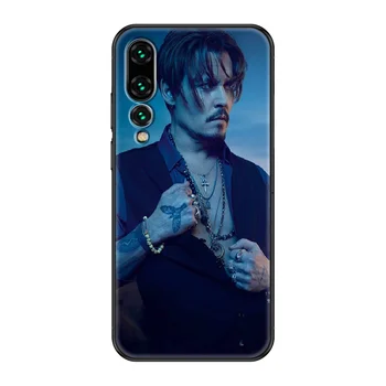 Johnny Depp Telefoną atveju Huawei P Mate P10 P20 30 P40 10 20 Smart Z Pro Lite 2019 juoda meno Etui tendencija coque mados padengti