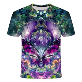 2020 m., T-Shirt psichodelinio 3d Print t shirt Moterims, Vyrams Mados Drabužių Viršūnes, Komplektai, Trišakiai Vasaros Stilių, Plius Dydis S-6XL