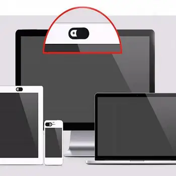 Juoda 6Pcs-Ultra Plonas Kamera Apima Web Kamera Lipdukas Dangtelis, skirtas Nešiojamas kompiuteris Macbook Mobilųjį telefoną PC