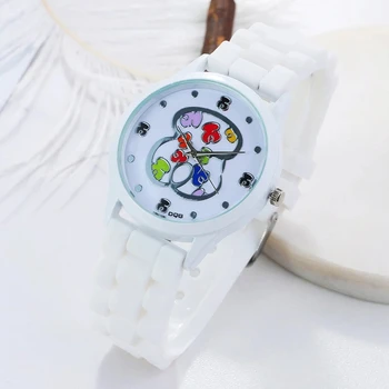 Relogio 2021 Naujų Prabangos Prekės Lokys Kvarco Moterų Laikrodžiai Mados Želė Silikono Dirželis Ponios Laikrodis Laikrodis Karšto Reloj Mujer