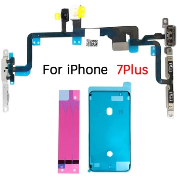 IPhone 7 7Plus 8 Plius Galios On/Išjungimo Mygtukas Jungtis garso Kontrolės Flex Kabelis + Baterijos Klijais Ir Lipnia Juosta atspari Vandeniui