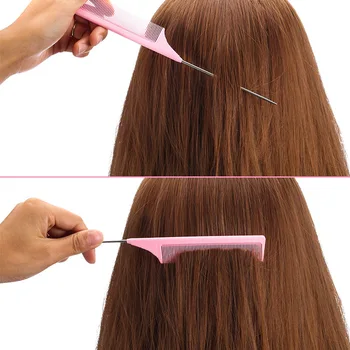 Plaukų salonas, Kirpykla profesija kirpti, dažyti plaukai pjovimo plaukų šukos Plieno patarimas tail šukos moteris Rožinė plaukų šukos