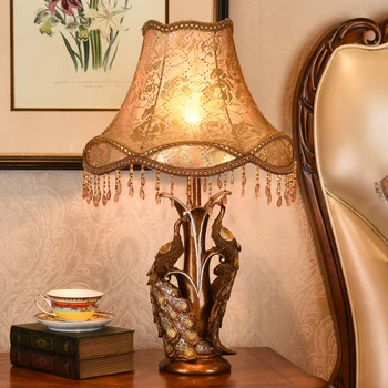 Europos stiliaus kūrybinės asmenybės šviesą kambarį tyrimą, miegamojo, naktiniai staleliai, lempa prabangus retro princesė šiltas stalo lempa WF109