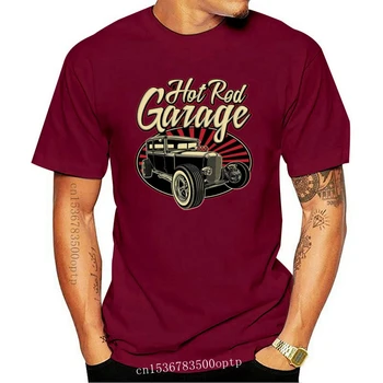 Hotrod Garažo Vyrai T-Shirt Jav Klasikinis Hot Rod Automobilių Derliaus Lenktynininkas Homme Individualų Tee Marškinėliai