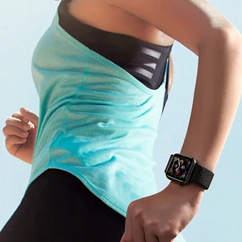 Nailono Diržas Apple watch band 44mm 40mm 42mm 38mm iWatch 6 se 1 2 3 4 5 grupė smartwatch apyrankė diržo kilpos apyrankė