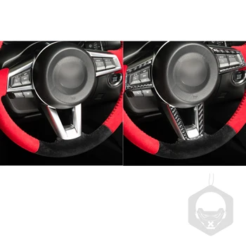 Automobilio Vairas Mygtukas Rėmo Lipdukas, Skirtas Mazda MX-5 Miata NA 2016+ MX5 Roadster Valdymo Skydelis Naujinimas Apima Interjero Lipdukas