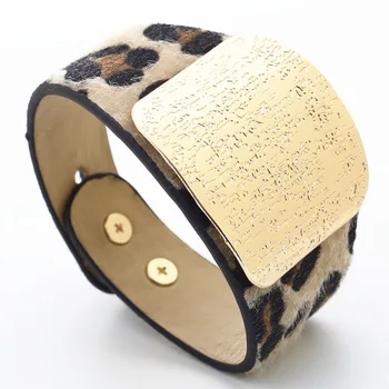 Klasikinis Madinga Turas Ratas Gyvatės Odos Leopard Apyrankės Moterų Mados Mergaitė Bangle Moterų Papuošalai Naujo Dizaino Geometrinio